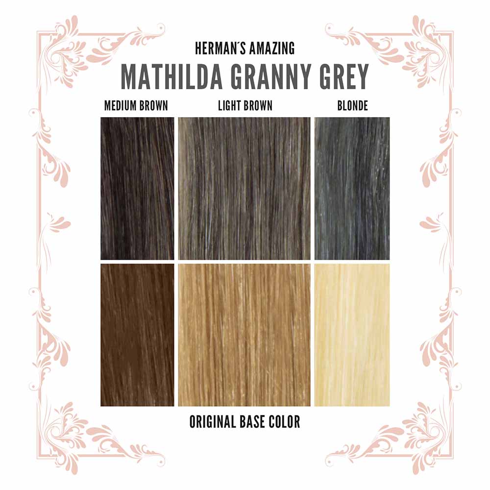 Hermans Amazing Haircolor - Mathilda Granny Grey Haarfärbemittel - Semipermanenter Haarfarbstoff - Grau